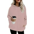 thumbnail image 2 of Women's Winter Warm Fleece Lined Hoodies Oversized Sweatshirts Casual Loose Solid Pullover Sweaters with Pockets, 2 of 7