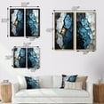 thumbnail image 4 of Designart "Turquoise Tranquility Marble Art in Turquoise, White, and Gold I" Abstract Painting Framed Wall Art Set Of 2 - Modern Gold Framed Wall Art Set Of 2, 4 of 6