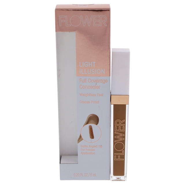 Ocultador Flower Flower Light Illusion Full Coverage Concealer - D2-3 Deep Ocultador Dama 0.2oz