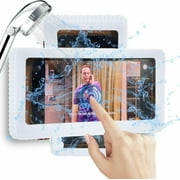 180 Rotate Waterproof Phone Case in Shower Bathroom Wall Mount Shower Phone Holder Holiday Sale, Best Chrsitmas Gift(White)