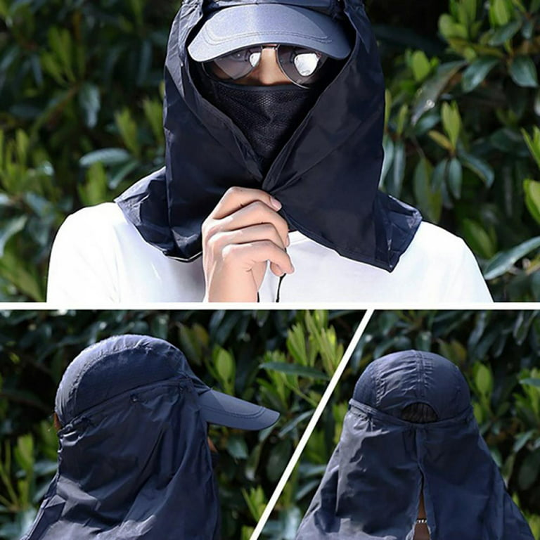 Sun Cap Fishing Hats Sun Protection w/UPF 50+ Neck & Face Flap Cover Summer  Travel Beach Hat for Men Women 