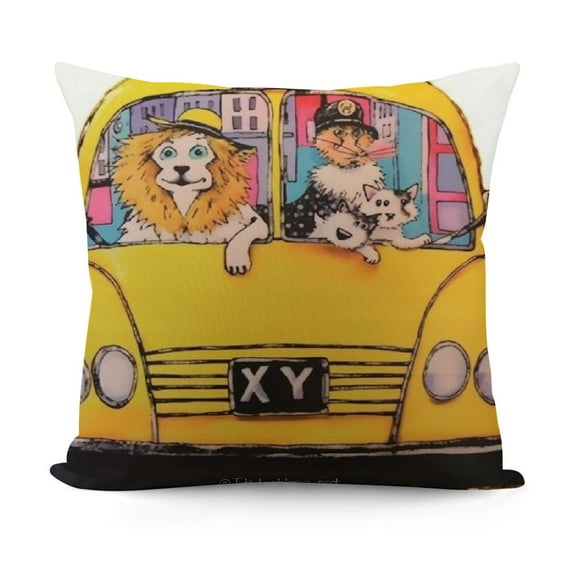 Eloise Collection | Eloise Taxi Plush Pillow- Soft Stuffed Pillow Décor Gift for Kids