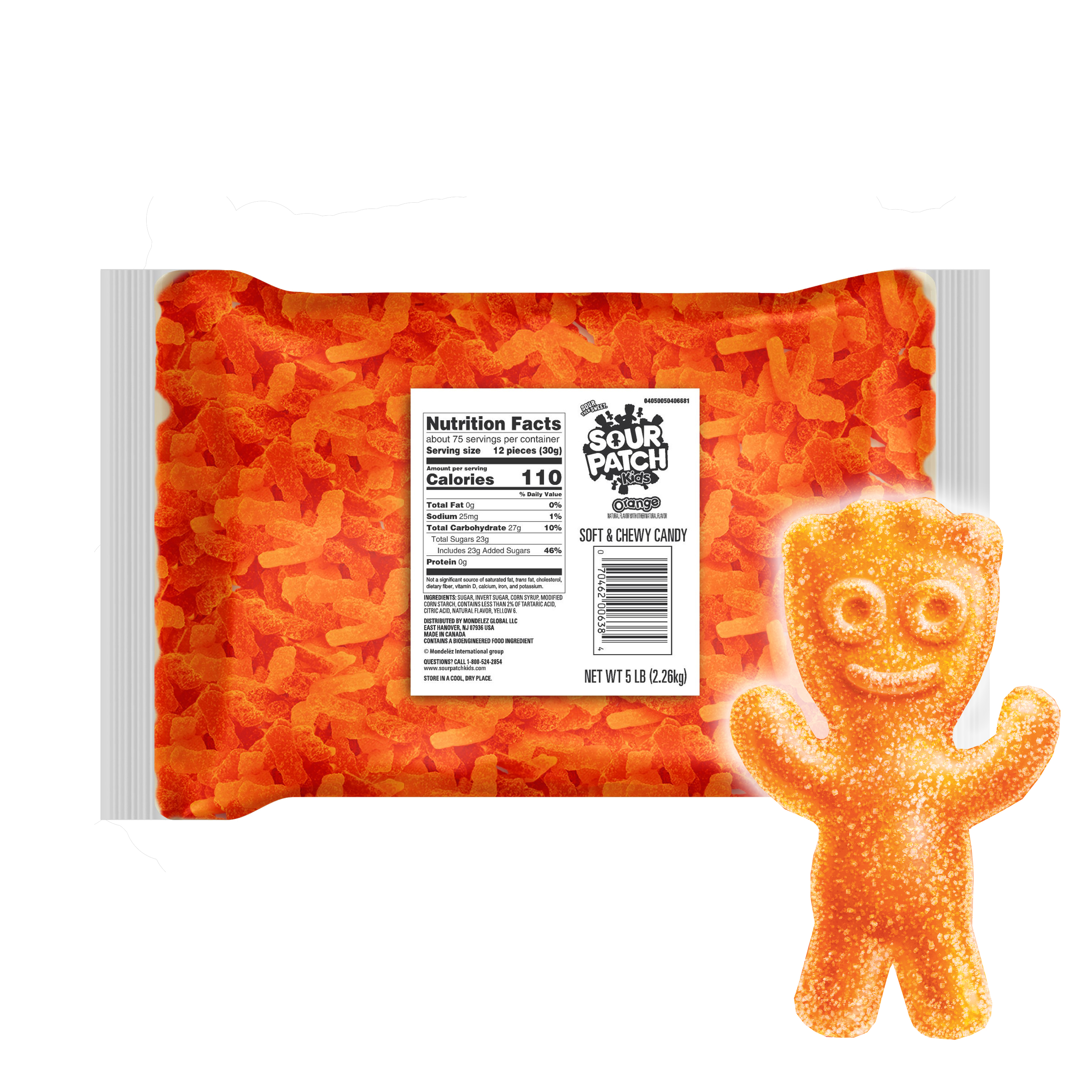 Sour Patch Kids Orange Soft & Chewy Candy, 5 lb. bag