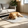 thumbnail image 5 of Cooling Pet Pad for Dogs & Cats with Non-Slide Portable Bottom, Washable Ice Mat & Breathable Design, Suitable for Crate Sofa Floor Travel, 17.7x13.8in by MPOISVA, 5 of 6