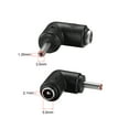 thumbnail image 2 of Adaptador de corriente de conector hembra a hembra de 90 grados, negro, rojo 10, 2 of 3