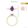 thumbnail image 5 of ANGARA Natural Bezel-Set Pear-Shaped 1.05 ct Amethyst Ring with Diamonds in 14K Yellow Gold for Women (Size-9x6mm) | February Birthstone, Anniversary, Jewelry Gift for Women | Natural Amethyst Ring, 5 of 10