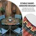 thumbnail image 2 of Vintage Southwest Round Tablecloth for 36-44 Inch Tables, Fitted Table Cover with Elastic Edge, Ethnic Modern Geometric Waterproof Outdoor Table Cloth Protector for Patio Garden Dinner Picnic, 2 of 9