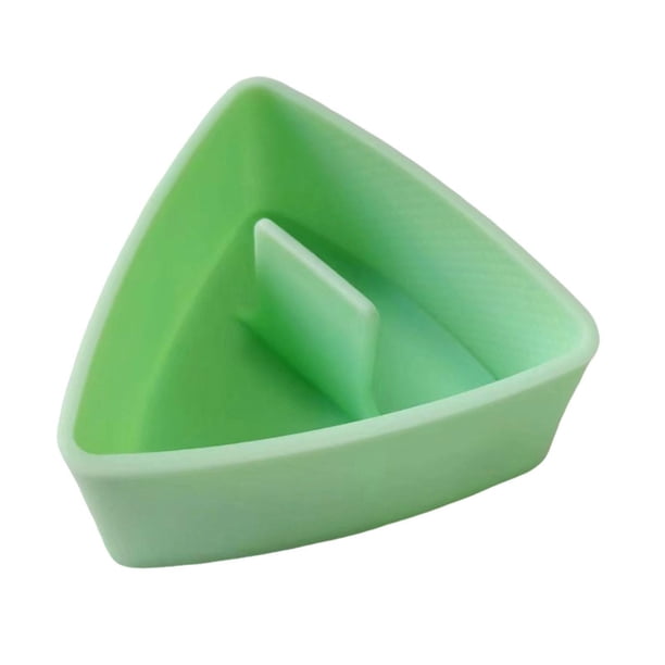 Molde triangular para hacer bolas de arroz con forma de sushi, ideal para hacer tú mismo, caja bento para almacenar alimentos, multiusos. verde