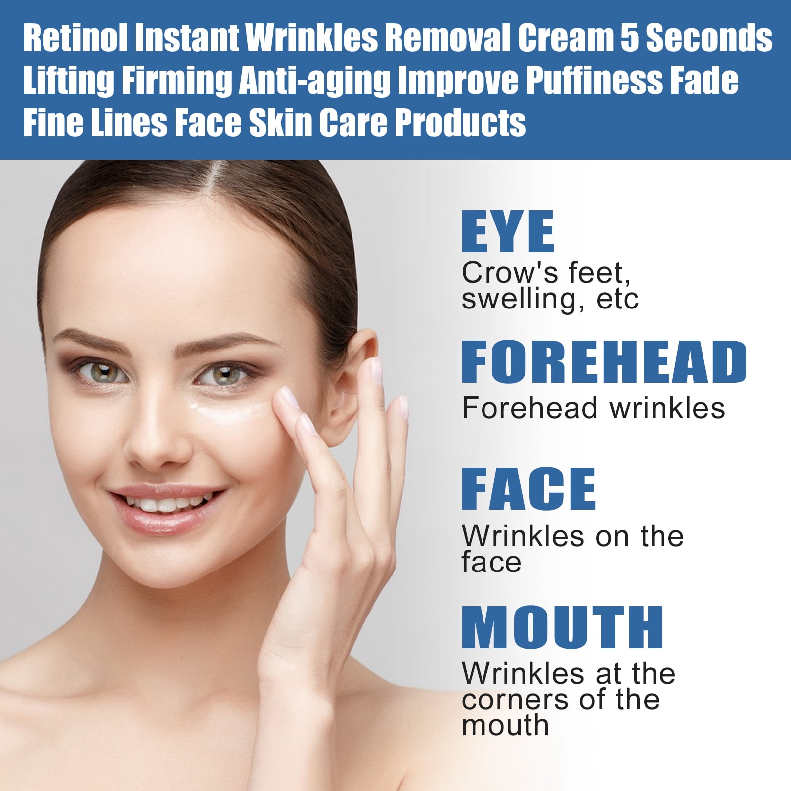 Alvantor Retinol Face Cream 5 Seconds Anti-Wrinkle, Instant Firming & Lifting Moisturizer for Fine Lines, Under Eye Puffiness, 1fl.oz