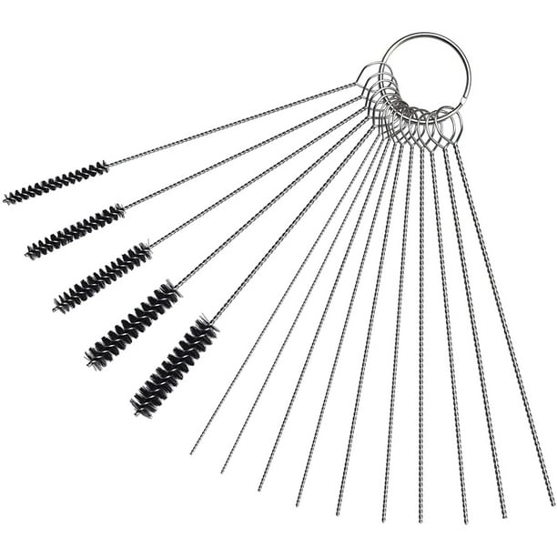 Kit de herramientas limpiador de chorro de suciedad de carbono para carburador, agujas de limpieza con cepillos para motocicleta, ATV, ciclomotor, soldador, espray de motosierra, 15 Uds.