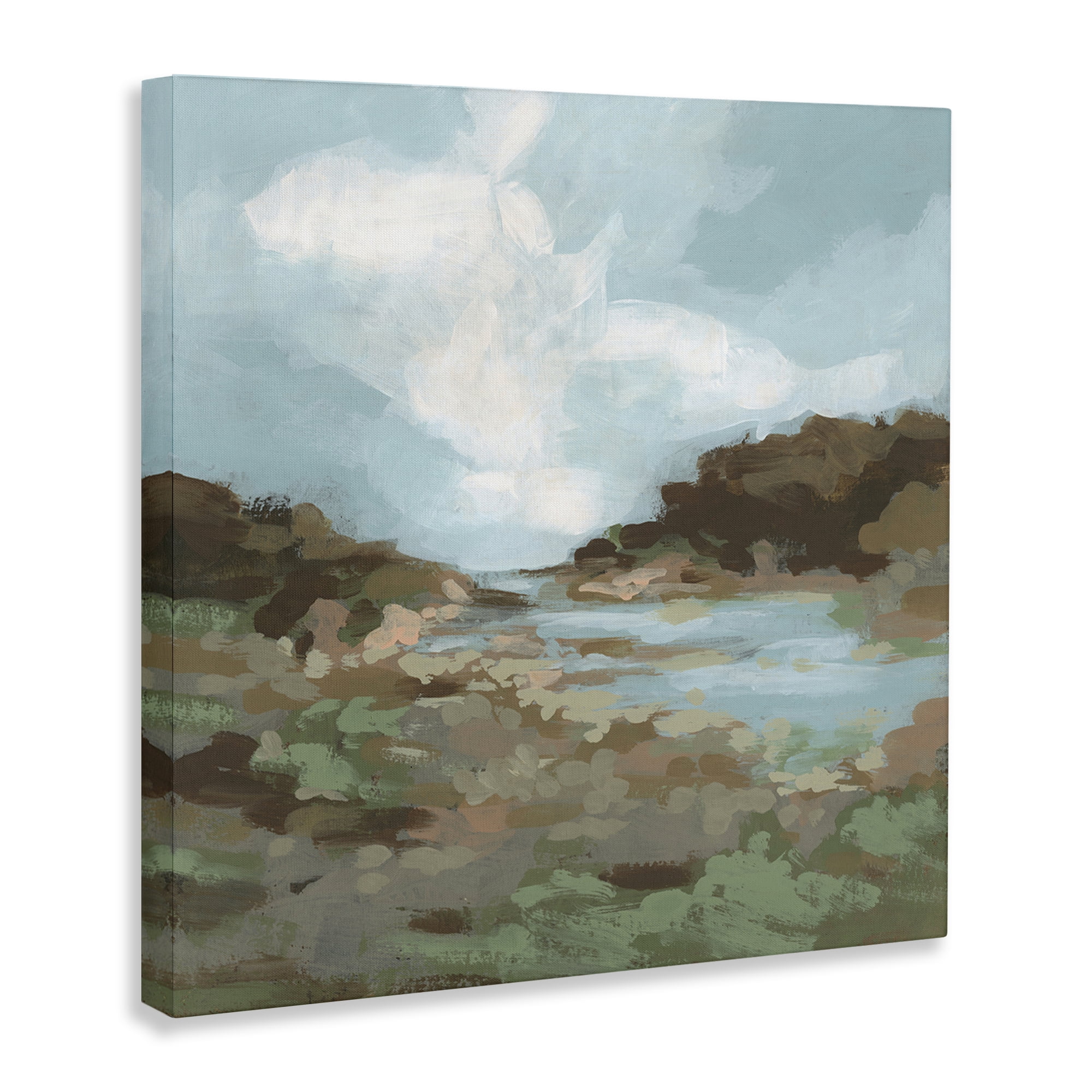 Stupell Industries Natural Creek Terrain Landscape & Nature Painting Wrapped Canvas Art Print Wall Art, 30 x 30
