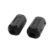 Unique Bargains 6Pcs 9mm Dia USB Cable Noise Magnet Ferrite Core Wire Clip Black