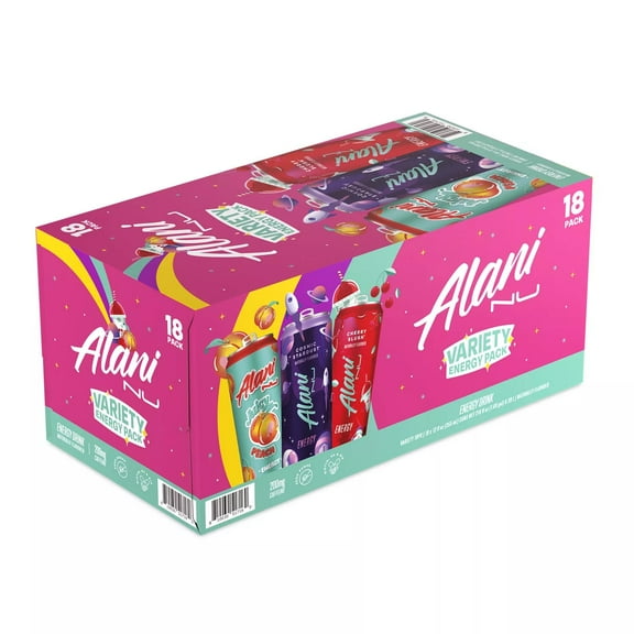 Alani Nu Energy Drink Variety Pack, 12 Fluid Ounce (Pack of 18)