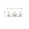 thumbnail image 2 of Hampton Bay Truitt 23.25 in. 3-Light Brushed Nickel Modern Transitional Vanity with Frosted and Clear Edge Glass Shades, 2 of 2