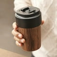 thumbnail image 5 of 350mlWood Grain Coffee Mug,Vacuum Insulated Tumbler,Ceramic Coated Interior,Keeps Beverages Hot or Cold,Ideal for Travel, 5 of 9