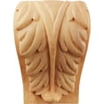 thumbnail image 2 of Ekena Millwork 3 3/4"W x 3 1/4"D x 6"H Large Acanthus Leaf Block Corbel, Red Oak, 2 of 4