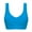 Deep Blue No Chest Pad, variant on Large Size Seamless Racerback Sports Bra - No Padding No Wire Lightweight Nylon & Spandex for Maximum Support & Comfort