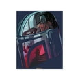 thumbnail image 2 of Men's Star Wars: The Mandalorian Helmet Reflection  Graphic Tee Navy Blue Heather Small, 2 of 4