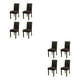 thumbnail image 3 of Injueey 4 fundas para sillas con estilo para comedor: transforme el comedor con facilidad Funda para silla duradera para el hogar negro negro 2Conjunto, 3 of 6