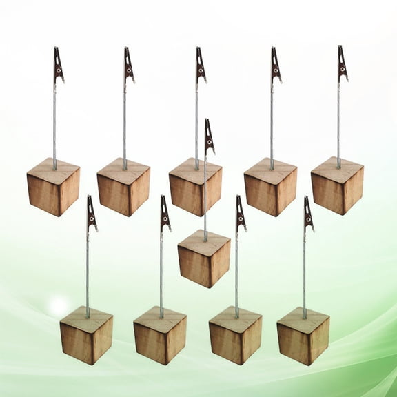 Homoyoyo Wedding Photo Clips with Wood Base, Simple Light , for Party and Home Decoration