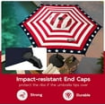 thumbnail image 2 of Abba Patio 9ft Outdoor Market Patio Umbrella w/ Push Button Tilt and Crank, 6 Ribs, Star-Spangled, 2 of 7