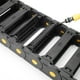 R55 25mm x 103mm Black Plastic Open Type Cable Drag Chain Wire Carrier ...