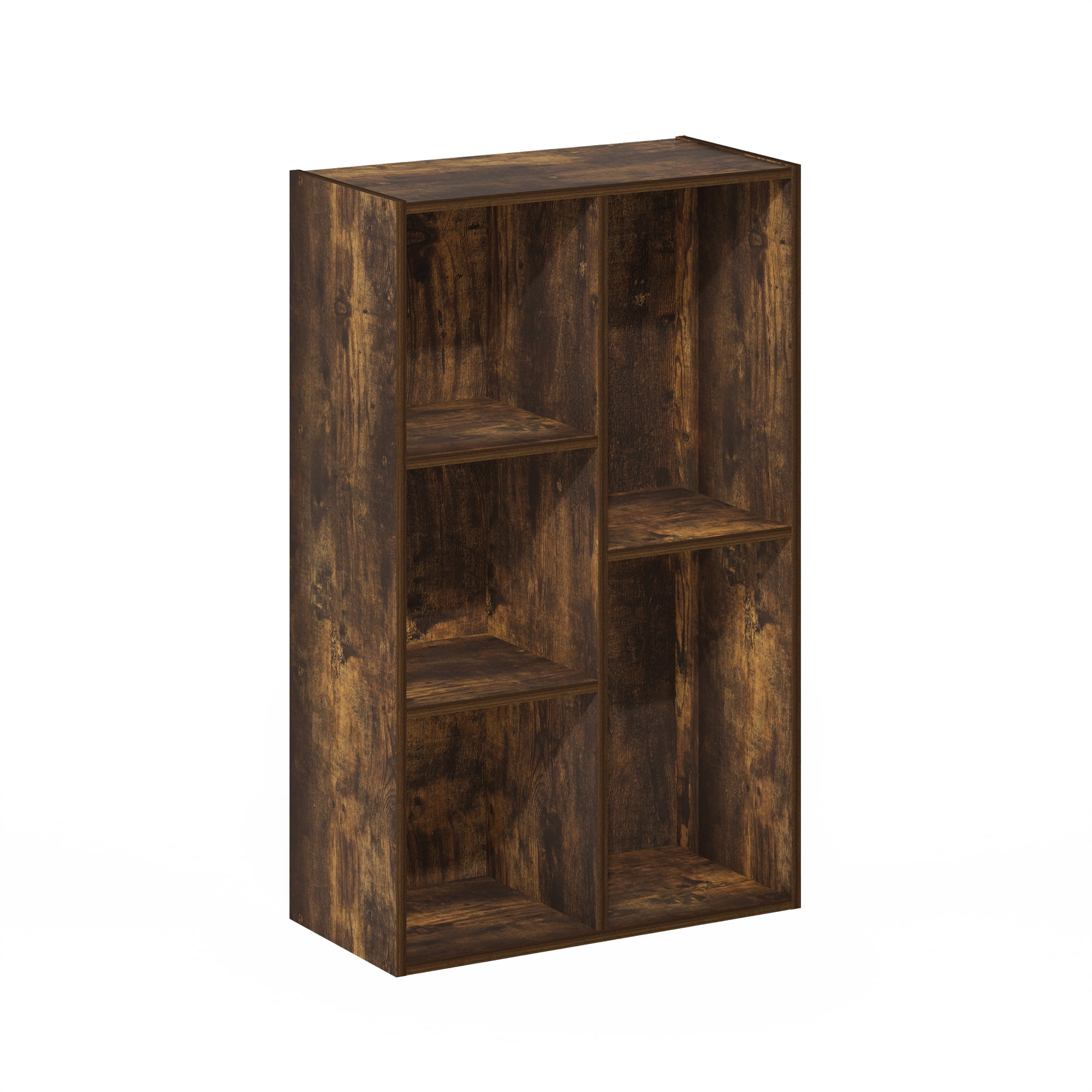 Furinno LUDER 5-Cube Reversible Open Shelf in Amber Pine