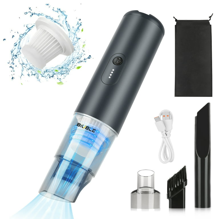 Biuble 10KPa Portable Compact Handheld Vacuum Cleaner, Lightweight Strong  Suction with HEPA FILTER for Car Home 