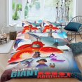 thumbnail image 2 of Súper Hermanos Robot Gigantes Conjunto de sábanas temático, trío de piezas, cómodo y amigable con la piel, diseño único, regalo de decoración para el hogar para familiares, amigos y fans,140cm *210cm, 2 of 6