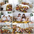thumbnail image 6 of Spring Flowers Bedding 3 Piece Duvet Cover Set Queen Size, Orange Red White Daisy Flower Floral Soft Microfiber Comforter Cover with Zipper Closure & Pillowcases, Wrinkle & FadeResistant Quilt Cover, 6 of 9