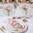 thumbnail image 3 of Pink Orchid Cloth Napkins, Spring Floral Flowers Leaves Botanical Washable and Reusable Dinner Napkins Set of 8, Table Napkin for Kitchen Party Birthday Wedding Hotel Housewarming 20"x20", 3 of 9