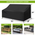 thumbnail image 2 of DONGPAI Patio Sofa Cover Waterproof 1-Seater Outdoor Sofa Cover Patio Furniture Covers for Outdoor Furniture Loveseat Couch, 53" x 26" x 35" , 53"x 26"x 35", 2 of 6