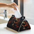 thumbnail image 5 of Kdxio Artistic Flower Butterfly Skull Print Tissue Box Cover,Modern PU Leather Rectangular Tissue Box Holder for Bathroom Living Room Bedroom Office Desk Car Home, 5 of 6