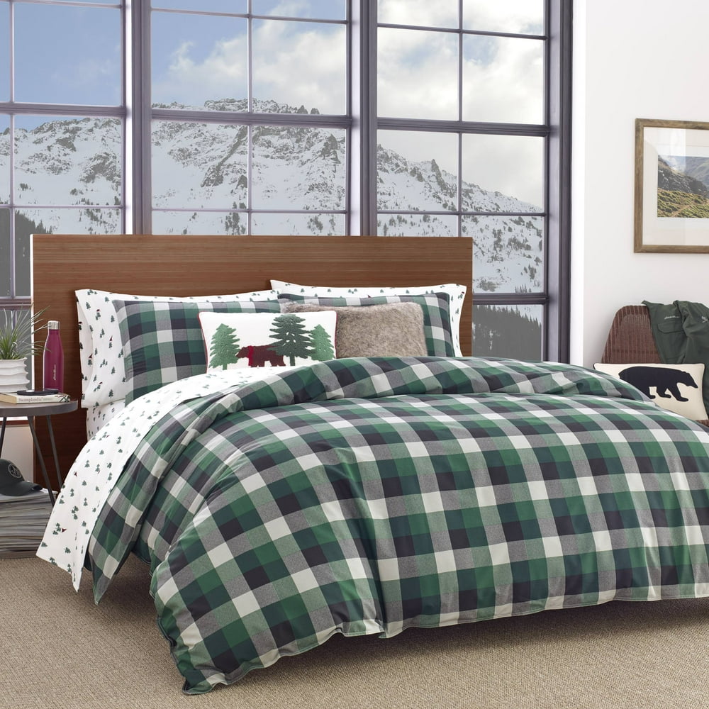 Eddie Bauer Birch Cove Plaid Green Comforter Set, Full/Queen Walmart