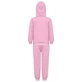 thumbnail image 6 of TiaoBug Kids Girls Hoodies Tracksuit Long Sleeve Sweatshirts with Jogger Sweatpants Set Pink-C 2-3, 6 of 7