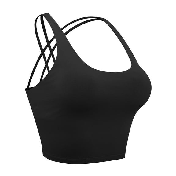 LELINTA Seamless Short Camisoles Padded For Crisscross Back Women Cami Tank Tops For Women Spaghetti Strap Super Soft, 3 Styles and 15 Colors