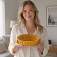 thumbnail image 5 of Hand Woven Storage Basket, Multipurpose Wicker Organizer For Fruit, Bread, Snacks, Rustic Decorative Bowl For Kitchen Counter, Dining Table And Living Room, 5 of 5