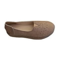 thumbnail image 2 of Women’s Ballet Flats, Comfortable Round Toe Slip on Dressy Work Office Shoes Brown 5.5, 2 of 7