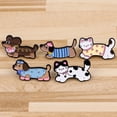 thumbnail image 2 of Jiibva Cartoon Dachshund Brooch Pin Funny Animal Lapel Pins Novelty Dog Pins Badge for Backpack Clothes Hat Decoration, 2 of 7