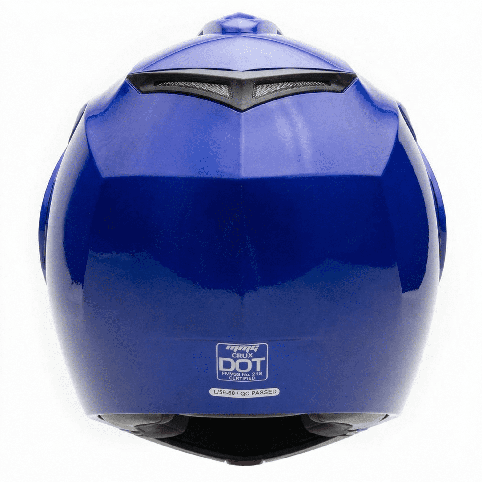 MMG Motorcycle Scooter Street Open Face Helmet DOT - Flip Up Shield - Gloss Blue (X-Large) Model 20