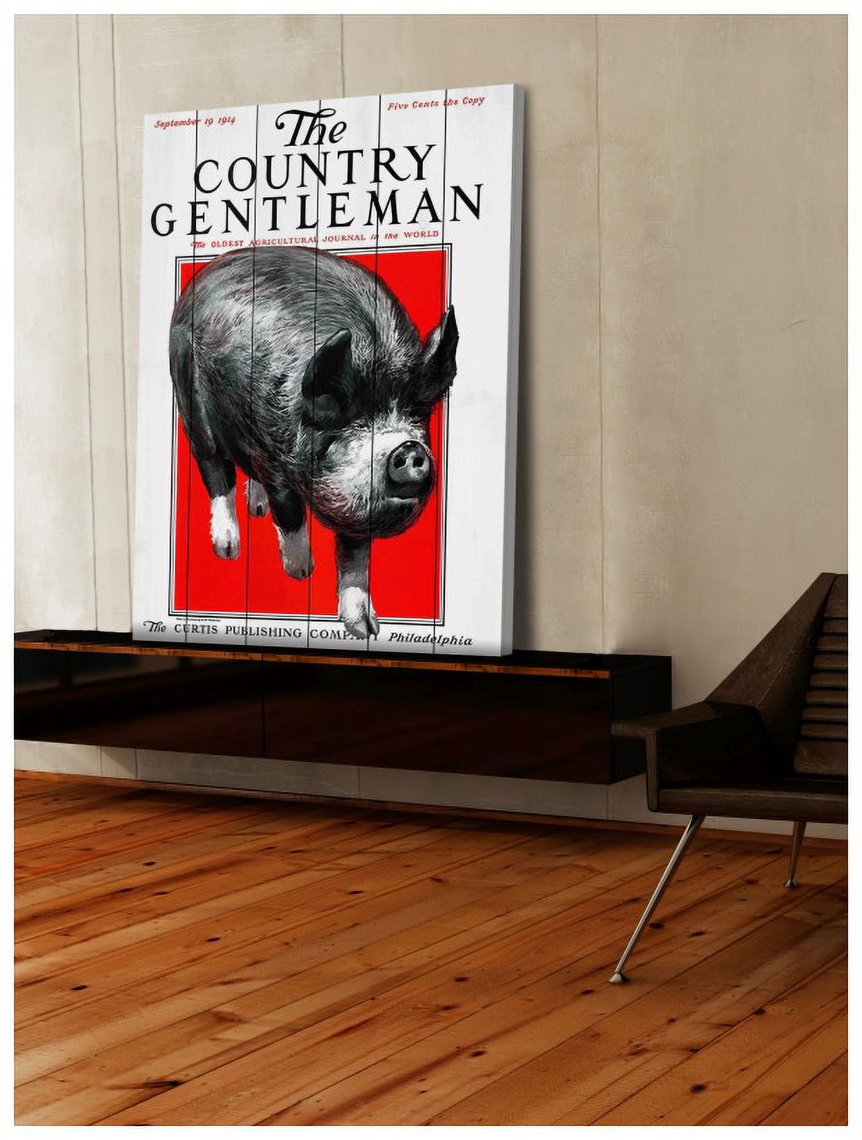 Marmont Hill Inc Marmont Hill - 'CG Pig' Painting Print on White Wood