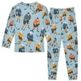 thumbnail image 2 of FORMRS Long Sleeve Top and Pants Pajama Set for Niños 2-Piece Sleepwear, Sizes 18M-8Y, Cartoon Hockey Pattern, 2 of 6