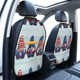 thumbnail image 3 of Naloa Cute Gnomes in USA1 2Pcs Anti-Kick Back Seat Cover Kick Mat, Car Seat Protector with 3 Storage Pockets, 3 of 8