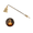 Gold, variant on chaungfeng Candle Snuffer Extinguisher with Long Handle, Stainless Steel Wick Flame Snuffer for Putting Out Wick Flame Safely (Black Accessory)