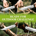 thumbnail image 5 of Plys Tactical Knife 6.2 inch Full Tang with Sheath: Fixed Blade Hunting Survival Knives for Men Camping Bushcraft, Wood Handle, 5 of 7