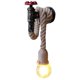 thumbnail image 1 of Lámpara de pared Cuerda de cáñamo Tubería de agua Lámpara industrial Lámpara de pared creativa retro Lámpara E27 Socket Iluminación decorativa. Afortunado Sencillez, 1 of 4