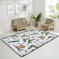 thumbnail image 4 of GZHJMY Soft Foam Nursery Area Rugs Watercolor Baby Deer Bullfinch Holly Coniferous Branches Non Slip Play Mats for Kids Boys Girls Playing Room Living Room63x48 inch Carpet Runner, 4 of 6