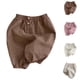 thumbnail image 4 of Odeerbi 0-2 Años Niños Niñas Pantalones de Algodón Entrenamiento Atlético Deportes Jogger Pantalones Color Sólido Joggers Sueltos Ligeros, 4 of 4