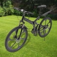 thumbnail image 5 of Miumaeov 26" Mountain Bike Folding Bicycle Carbon Steel Full Suspension MTB Disc Brake, 5 of 23