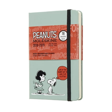 Moleskine Weekly Notebook (Moleskine 2018-2019 18m Limited Edition Peanuts Weekly Notebook, Pocket, Weekly Notebook, Green, Hard Cover (3.5 X 5.5))